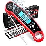 ITHKY Digital Instant Read Meat Thermometer for Cooking, Fast & Precis Waterproof Food Thermometer with Backlight, Calibration and Foldable Probe for Deep Frying, Grill, BBQ, Kitchen or Outdoor