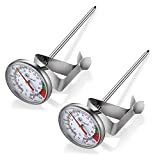 KT THERMO Instand Read 2-Inch Dial Thermometer（2-Pack）, Best for The Coffee Drinks,Chocolate Milk Foam