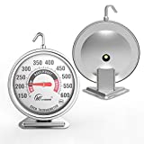 KT THERMO 3' Large Oven Thermometer NSF Accurately- Large Rotary Hook & Easy to Read Large Reading Number Shows Marked Temperature for Kitchen Food Cooking.