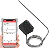 Smart Bluetooth BBQ Grill Thermometer - Upgraded Stainless Probe Safe to Leave in Oven, Outdoor Barbecue or Meat Smoker - Wireless Remote Alert iOS Android Phone WiFi App