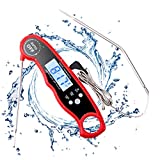 Meat Thermometer Instant Read,Digital Food Cooking Thermometer with Backlight LCD,Oven Safe Leave in Candy Thermometer,Meat Thermometer Dual Probe for BBQ,Grilling, Smoker and Baking Turkey