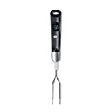 Maverick DF-10 Redi Pro Digital Instant Read Cooking Kitchen Grilling Smoker BBQ Meat Thermometer Fork with Light, Black