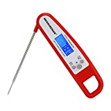 MEASUREMAN Instant Read Meat Thermometer with Backlight,Magnet and Foldable Probe for Deep Fry，Ultra Fast Precise Waterproof Digital Food Thermometer for Kitchen Cooking& Outdoor BBQ & Grill