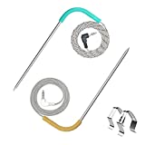 Replacement Meat Probe for Traeger Grills. Premium 3.5mm Plug with Traeger Meat Probe, 2pc Meat Probes and 2pc Stainless Steel Grill Clips.