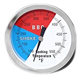 3 inch Charcoal Grill Temperature Gauge, Accurate BBQ Grill Smoker Thermometer Gauge Replacement for Oklahoma Joe's Smokers, and Smoker Wood Charcoal Pit, Large Face Grill Temp Gauge Thermometer