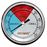 River Country 3' (RC-T3) Easy Mount Adjustable BBQ, Grill, Smoker Thermometer Temperature Gauge (50 to 550 F)