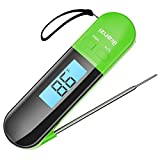 Food Thermometer for Cooking, Meat Thermometer, Instant Read Digital Kitchen Thermometer with Backlight LCD for Grilling, BBQ, Baking, Candy, Liquids, Oil