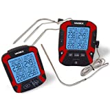 Maverick Adrenaline Barbecue Company XR-50 Extended Range Digital Remote Wireless 4 Probe BBQ & Meat Thermometer, Black/Red