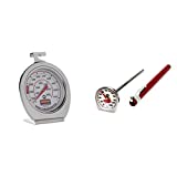 Rubbermaid Commercial Products Stainless Steel Instant Read Oven/Grill/Smoker Monitoring Thermometer & Food/Meat Instant Read Thermometer, Pocket Size, Dishwasher Safe (FGTHP220DS)