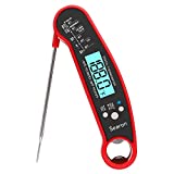 Searon Meat Thermometer for Cooking - FT002R Instant Read Food Thermometer for Kitchen BBQ Grilling Smoker Baking Turkey... (Red + Black)