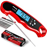 Digital Instant Read Meat Thermometer - Waterproof Kitchen Food Cooking Thermometer with Backlight LCD - Best Super Fast Electric Meat Thermometer Probe for BBQ Grilling Smoker Baking Turkey
