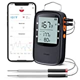 Govee Bluetooth Meat Thermometer, Wireless Meat Thermometer for Smoker Oven, Digital BBQ Thermometer for Grill, Smart Meat Thermometer with Dual Probe, Meat Thermometer Bluetooth for Cooking Kitchen