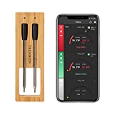 Wireless Meat Thermometer Bluetooth Max 164ft Range on BBQ Grill Rotisserie Smart Digital Bluetooth Wireless Cooking Thermometer with More Menus of Meats for Meat in The Kitchen Stove Top Grilling