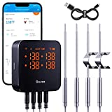 Govee WiFi Meat Thermometer, Bluetooth Wireless Meat Thermometer for Smoker Grilling, Smart Digital Food Thermometer with 4 Probe, Wireless Remote Monitor BBQ Thermometer for Cooking Candy Chicken