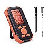 Smart Meat Thermometer | Wireless Food Thermometer | 195ft Wireless Remote | with 2 Pcs Meat Probe, Digital Cooking Thermometer | for The Oven, Grill, Kitchen, BBQ, Smoker, Rotisserie