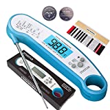 STHSTAR Waterproof Digital Meat Thermometer, Instant Read Food Thermometer for Cooking Grilling Baking BBQ Oil Milk Bath Water Deep Fry (Blue)