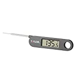 Taylor Precision Products Instant Read Digital Meat Food Grill BBQ Cooking Kitchen Thermometer, Folding Probe, Black