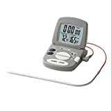Taylor Precision Products Programmable with Timer Instant Read Wired Probe Digital, Meat, Food, Grill BBQ Cooking Kitchen Thermometer