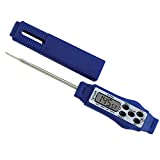 Taylor Precision Products 9877FDA Compact Waterproof Digital Thermometer, 2.81' Stem Length with an Fda Recommended 1.5mm Probe Diameter, Blue