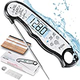 Pilita Digital Instant Read Meat Thermometer for Cooking, Fast & Precise Grill Food Thermometer with Backlight, Magnet, Calibration, and Foldable Probe for Deep Fry, BBQ, Grill, and Roast Turkey