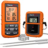 ThermoPro TP20 Wireless Meat Thermometer with Dual Meat Probe, Digital Cooking Food Meat Thermometer Wireless for Smoker BBQ Grill Thermometer