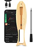 FVVL Meat Thermometer with Wireless, Bluetooth Meat Thermometer for The Oven, Grill, Kitchen, BBQ, Smoker, Rotisserie, Smart Meat Thermometer Digital with APP(No Registration, Wireless 165ft Range)
