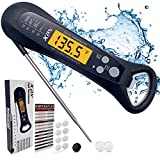 XPX Meat Thermometer, 2~3 Sec Digital Instant Read Thermometer for Cooking, -58°F to 572°F Waterproof Thermometer with Chart for Kitchen, Smoker, BBQ, Turkey, Coffee, Candy