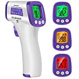 Infrared Forehead Thermometer, Non-Contact Forehead Thermometer for Adults, Kids, Baby, Accurate Instant Readings No Touch Infrared Thermometer with 3 in 1 Digital LCD Display for Face, Ear, Body