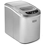 Barton Portable Ice Maker Machine for Counter Top Makes 26 lbs Per Day Ice Cubes ready in 6 Minutes Ice Maker w/Ice Scoop (Silver)