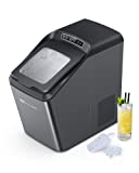 Nugget Ice Maker, Qualeben Countertop Ice Maker Machine 26lb/Day, Self-Cleaning, Auto Water Refill Crunchy Chewable Ice Maker with 4.8lb Ice Bin & Scoop, Sonic Ice Maker for Home/Kitchen/Office/Party