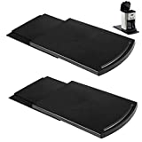 HauSun Kitchen Appliance Sliding Caddy Sliding Coffee Maker Tray Mat, Countertop Storage for Air Fryer Blender Stand Mixer Kitchen Appliances,Sliding Shelf with Smooth Rolling Wheels,2 Sets
