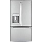 GE GYE22GYNFS 36' French Door Counter Depth Refrigerator with 22.1 cu. ft. Total Capacity Space Saving Ice Maker Showcase LED Lighting in Stainless Steel