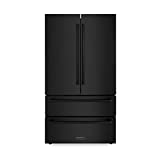 ZLINE 36 in. 22.5 cu. ft Freestanding French Door Refrigerator with Ice Maker in Fingerprint Resistant Black Stainless Steel (RFM-36-BS)