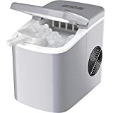 hOmeLabs Portable Ice Maker Machine for Counter Top - Makes 26 lbs of Ice per 24 hours - Ice Cubes ready in 6 Minutes - Electric Ice Making Machine with Ice Scoop and 1.5 lb Ice Storage - Silver