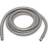 Braided Stainless Steel Ice Maker Water Supply Hose - 10 Ft - Universal 1/4' Connectors from Kelaro