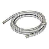 Highcraft CNCT2662-OM Line, Connects Water Supply, Ice Maker hose With 1/4' Fittings On Both Ends, Braided Stainless Steel, 2 Ft