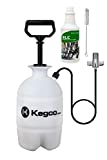 Kegco Deluxe Hand Pump Pressurized Keg Beer Cleaning Kit with 32 Ounce National Chemicals Beer Line Cleaner,Black