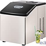 Merax Ice Maker Machine Countertop, Portable Ice Cube Makers, Make 24 Ice Cubes in 12 Mins, with Ice Scoop and Basket for Home/Office/Bar