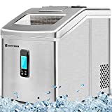 Merax Ice Maker Machine Countertop, Portable Electric Ice Maker, 48 lbs/24H Ice Cube Maker with Ice Scoop and Basket for Home/Office/Bar