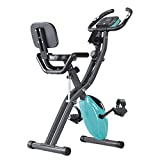 Merax Folding Exercise Bike, Stationary Bike with Magnetic Resistance and Oversize Seat, Indoor Cycling Bike