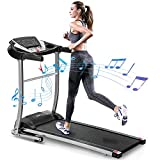 Merax Electric Folding Treadmill Samll Treadmill Motorized Running and Jogging Machine with Speakers for Home Use, 12 Preset Work Out Programs