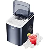 HBN Ice Maker - Portable Countertop Ice Maker Machine, 26 lbs ice in 24 Hours, 9 Cubes Ready in 6 Mins with Ice Scoop and Basket for Home/Kitchen/Office/Bar/Restaurant