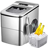 Ice Maker, Ice Maker Machine Countertop with Ice Scoop & Basket, 26lbs/24h, 9 Ice Cubes Ready in 6 Min, Automatic PortableIce Cube Maker for Home Kitchen Bar Party