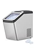 Countertop Crunchy Nugget Ice Maker, 26lb Chewable Nugget Ice/Day, Self-Cleaning, Auto Water Refill, Ice Maker with 3.3lb Ice Bin and Scoop for Party, Kitchen, Home and Office