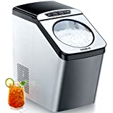 Thereye Nugget Ice Maker Countertop, Portable Pebble Ice Maker Machine | Auto Water Refill & Self-Cleaning | Stainless Steel Finish | Up to 30 lbs. of Ice Per Day, Never Run Out of Ice at Home