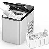 SOOPYK Ice Maker Machine Countertop, 27 lbs in 24 Hours, 9 Cubes Ready Per 5-6 Mins, Portable Electric Ice Maker with Self-Cleaning Function, Perfect for Home/Kitchen/Office