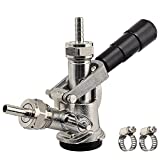 Jansamn Type Kegerator, Sankey D Tap with Stainless Steel Probe, Keg Coupler D System with Black Handle & Hose Clamp, D Style