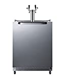 Summit Appliance SBC696OSTWINTL 24'' Wide Built-In Outdoor Kegerator with TapLocks, Weatherproof, Complete Tap Kit, Tap-lock Included, Dual Tap System, Digital Thermostat, Automatic Defrost, Silver
