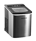 Frigidaire Compact Countertop Ice Maker, Makes 26 Lbs. Of Bullet Shaped Ice Cubes Per Day, Silver Stainless