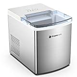 Ice Maker Machine for Countertop, Dreamiracle Ice Cubes Ready in 6 Mins, 33 lbs Ice in 24 H, Self-cleaning Ice Machine, Electric Ice Maker Stainless Steel